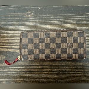 Authentic Louis Vuitton Clemence Wallet Damier Ebene